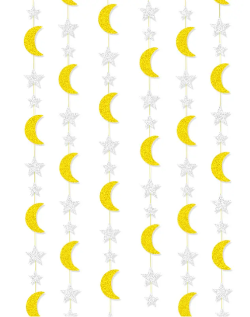 Moon & Star Hanging Garland Decoration - Image 5