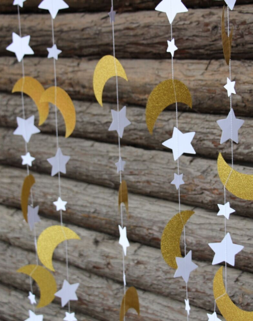 Moon & Star Hanging Garland Decoration - Image 2