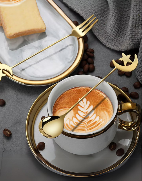 Gold Crescent Moon & Star Teaspoon - Image 4