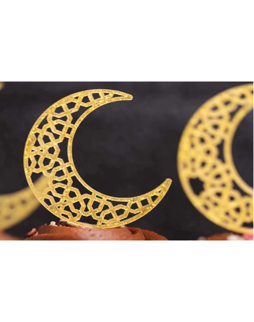 Gold Acrylic Crescent Moon Gift Tag - Image 3
