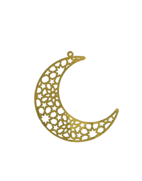 Gold Acrylic Crescent Moon Gift Tag - Image 2