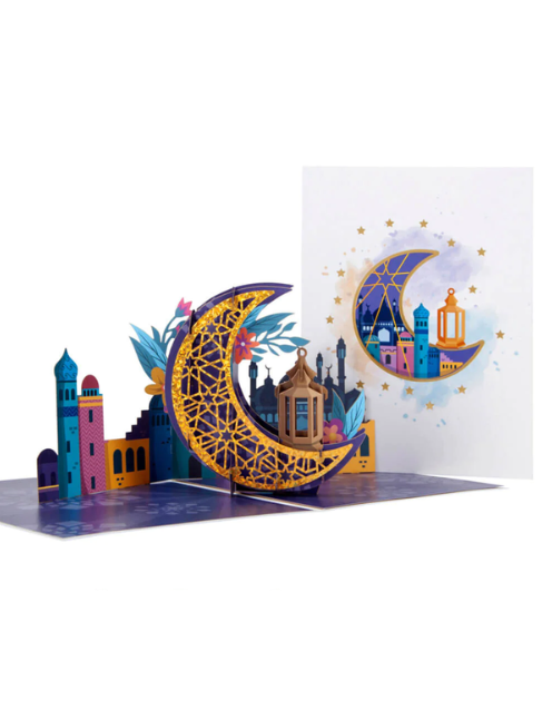 Moon and Lantern Pop-up Eid Card - Image 3