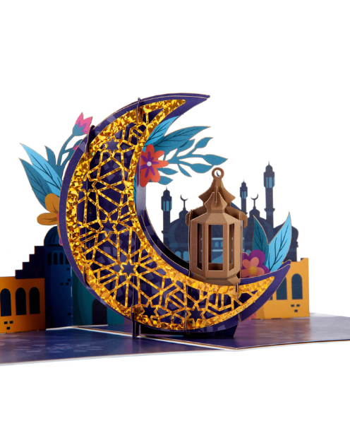 Moon and Lantern Pop-up Eid Card - Image 2
