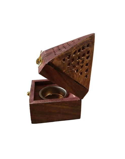 Wooden Pyramid Incense Burner - Image 3