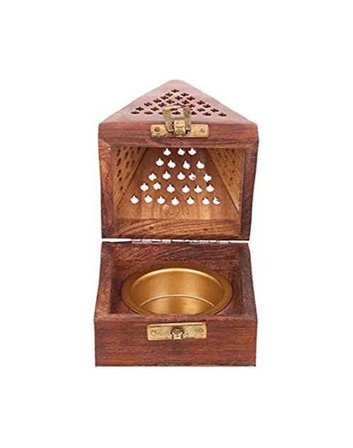 Wooden Pyramid Incense Burner - Image 5