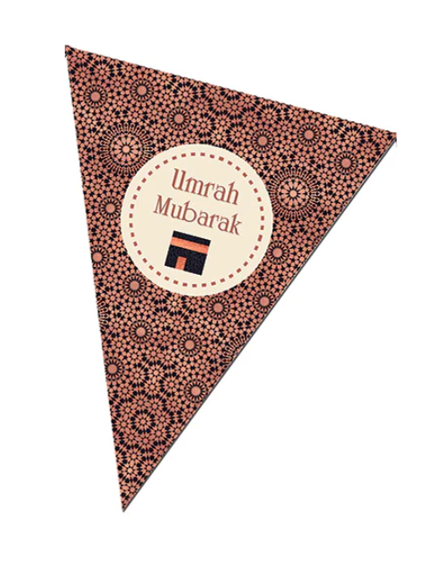 10 Umrah Mubarak Copper Flag Bunting - Image 2