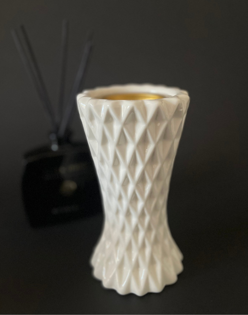 Gloss White Lattice Bukhoor Burner - Image 2