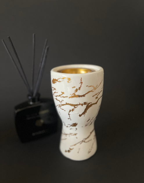 White Marble Bukhoor Burner - Image 3