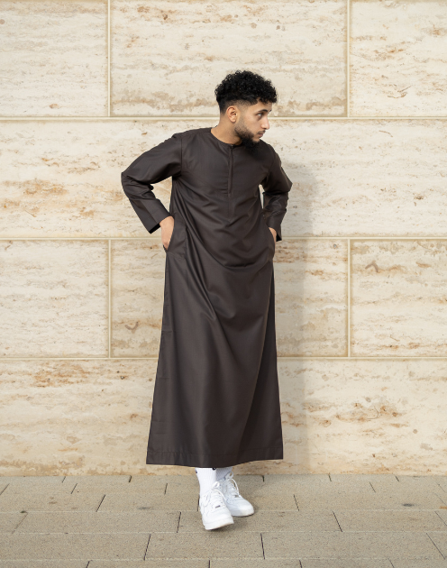 OMANI: Premium Brown Thobe - Image 4