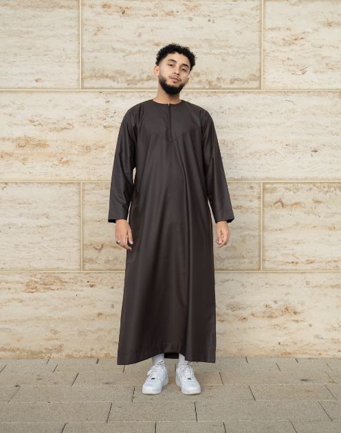 OMANI: Premium Brown Thobe - Image 5