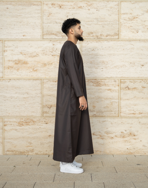 OMANI: Premium Brown Thobe - Image 2