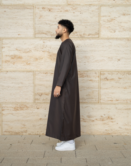 OMANI: Premium Brown Thobe - Image 3