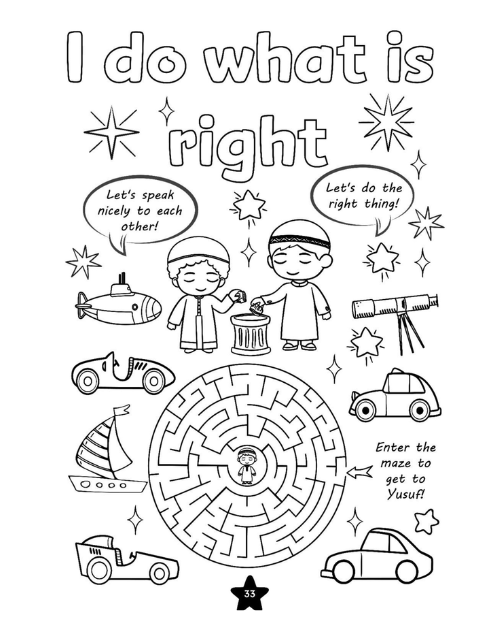 My Inspired Stars - An Islamic Colour and Learn Activity Book for Muslim Boys - Image 3