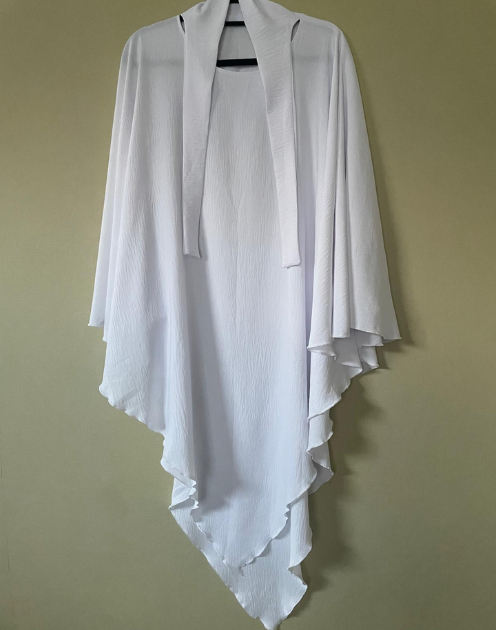 White Abaya and Khimar Set - Image 3